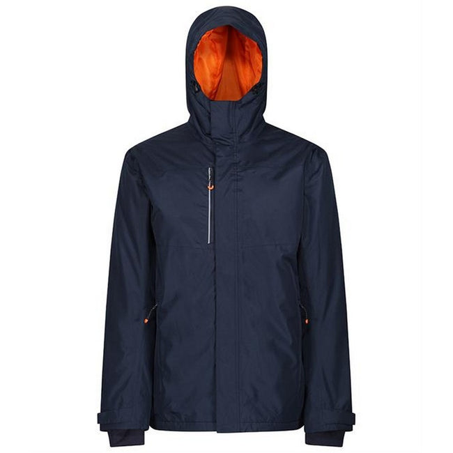 Navy-Magma Orange - Front - Regatta Mens Thermogen Powercell 5000 Jacket