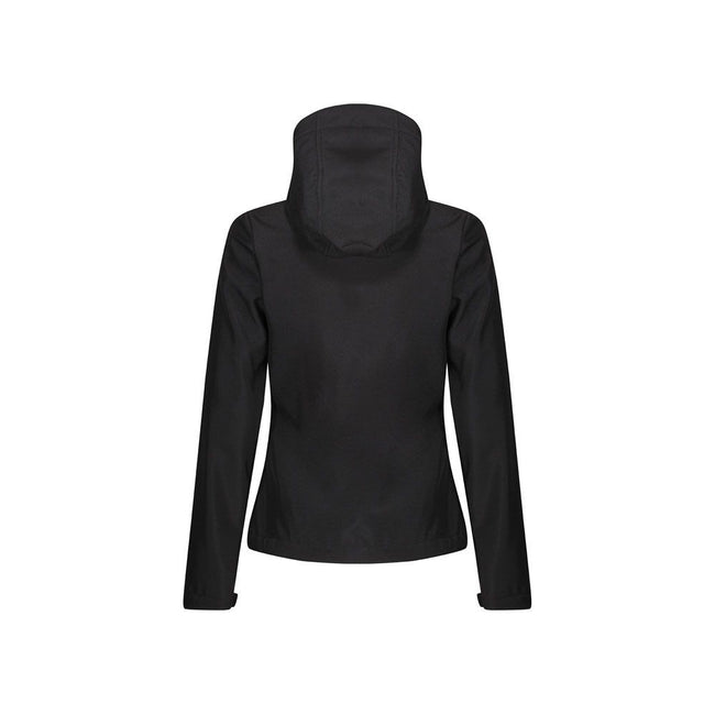 Black - Side - Regatta Womens-Ladies Venturer Hooded Soft Shell Jacket