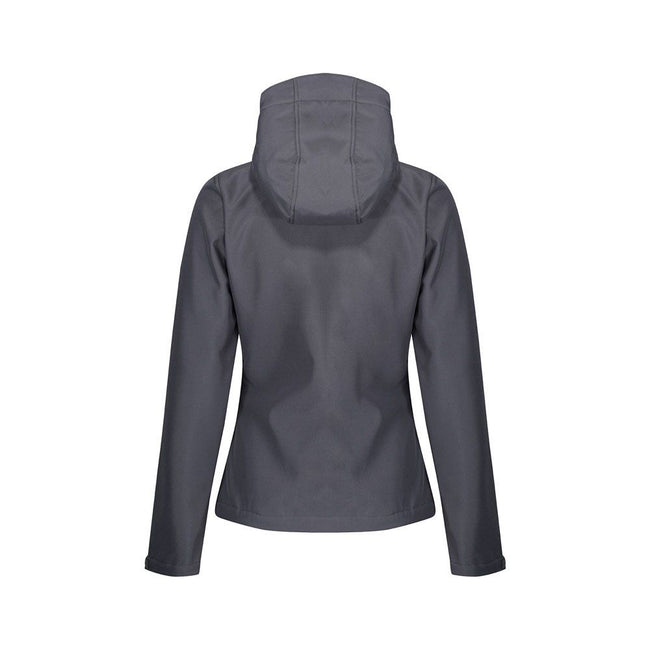 Seal Grey-Black - Side - Regatta Womens-Ladies Venturer Hooded Soft Shell Jacket