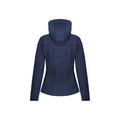 Navy - Side - Regatta Womens-Ladies Venturer Hooded Soft Shell Jacket