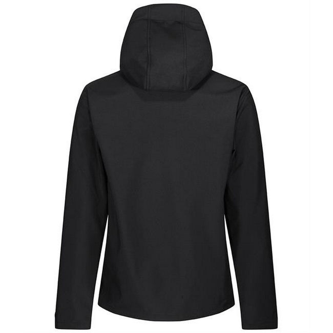 Black-Classic Red - Back - Regatta Mens Venturer Hooded Soft Shell Jacket