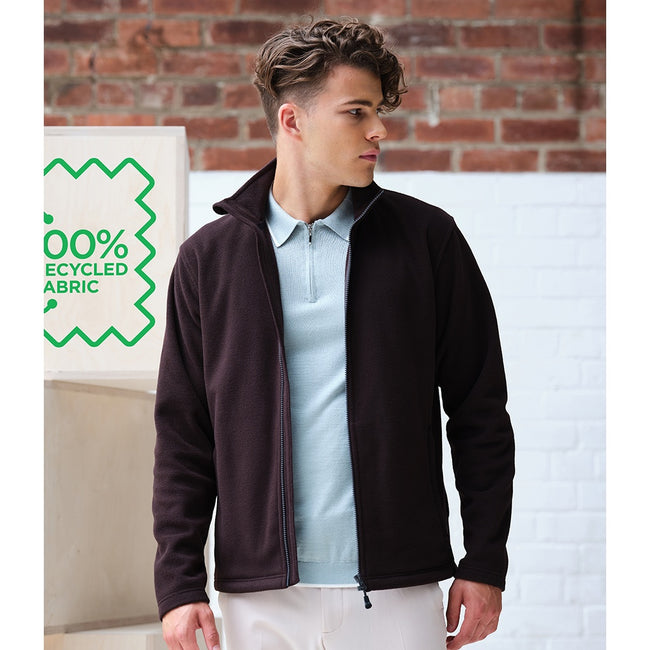 Black - Back - Regatta Mens Microfleece Recycled Jacket