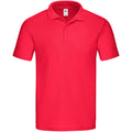 Red - Front - Fruit of the Loom Mens Original Pique Polo Shirt
