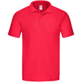 Red - Front - Fruit Of The Loom Mens Original Pique Polo Shirt