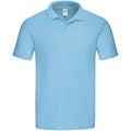 Sky Blue - Front - Fruit of the Loom Mens Original Pique Polo Shirt