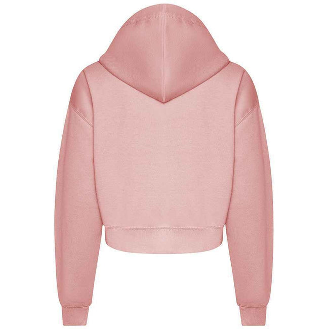 Dusty Pink - Back - Awdis Womens-Ladies Cropped Hoodie