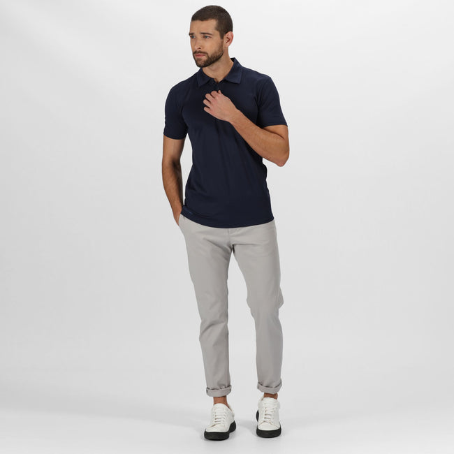 Navy - Pack Shot - Regatta Mens Honestly Made Recycled Polo Shirt