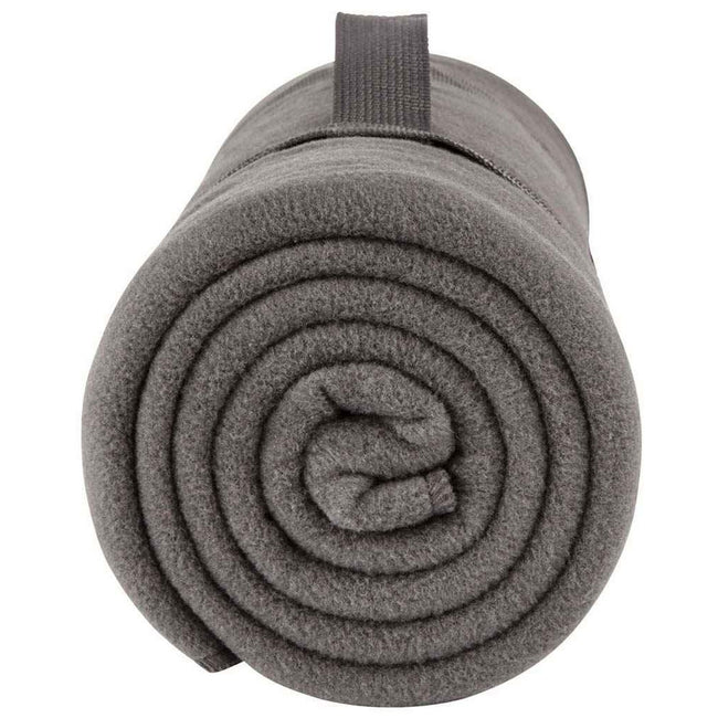 Charcoal - Back - SOLS Plaid Pill Resistant Fleece Blanket