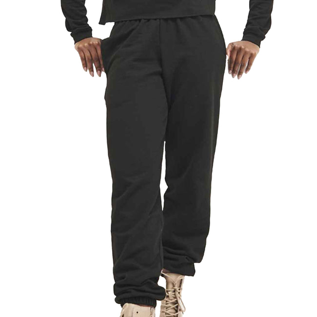 Jet Black - Back - Awdis Mens College Cuffed Ankle Jogging Bottoms