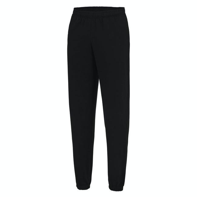 Deep Black - Front - Awdis Mens College Cuffed Ankle Jogging Bottoms