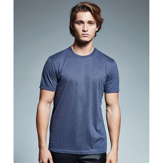 Navy - Back - Anthem Mens Marl Organic T-Shirt