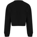 Black - Side - SF Minni Girls Slounge Crop Sweatshirt