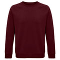 Burgundy - Front - SOLS Unisex Adult Space Organic Raglan Sweatshirt