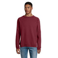 Burgundy - Back - SOLS Unisex Adult Space Organic Raglan Sweatshirt