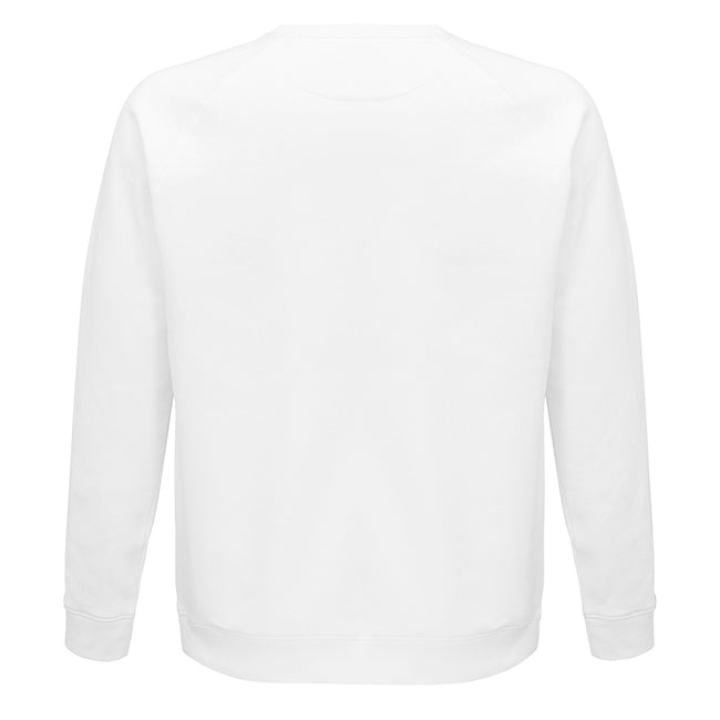 White - Pack Shot - SOLS Unisex Adult Space Organic Raglan Sweatshirt