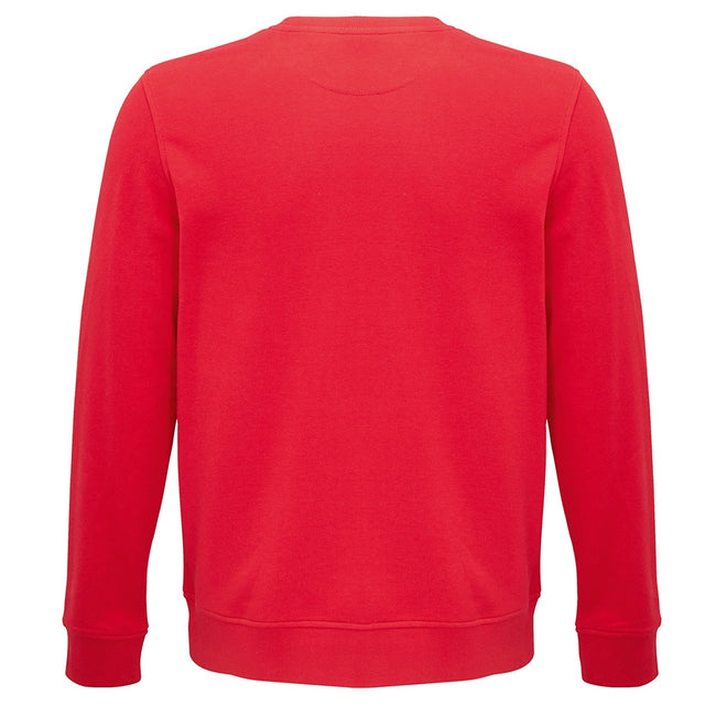 Red - Close up - SOLS Unisex Adult Comet Organic Sweatshirt