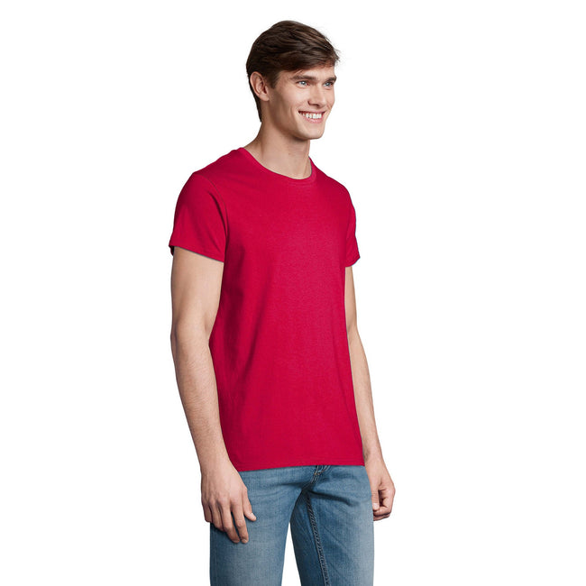 Fuchsia - Side - SOLS Mens Crusader Organic T-Shirt