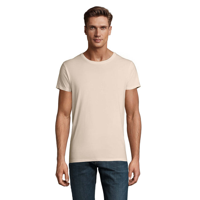 Natural - Back - SOLS Mens Crusader Organic T-Shirt