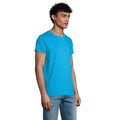 Aqua Blue - Side - SOLS Mens Crusader Organic T-Shirt