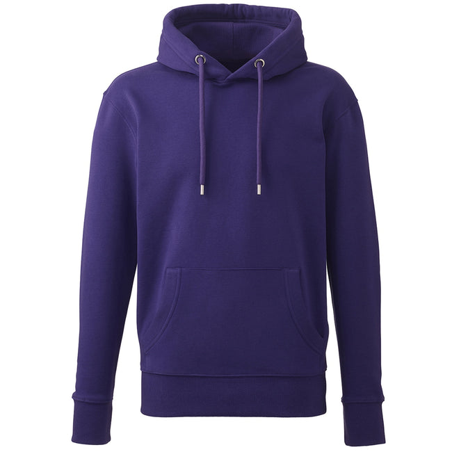 Purple - Front - Anthem Mens Organic Hoodie