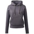Charcoal - Front - Anthem Womens-Ladies Organic Hoodie