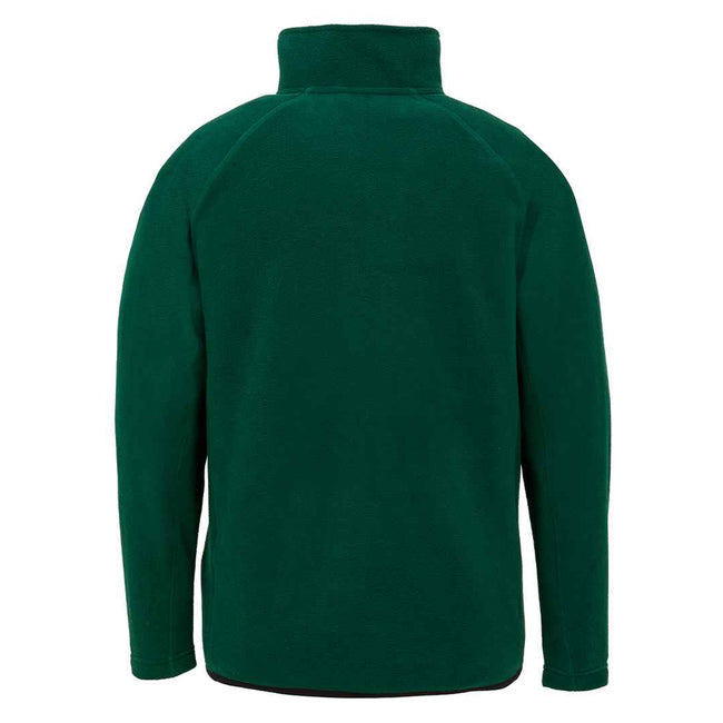 Forest Green - Back - Result Genuine Recycled Mens Micro Zip Neck Fleece