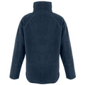 Navy - Back - Result Genuine Recycled Childrens-Kids Micro Zip Neck Fleece