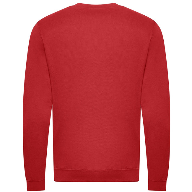 Fire Red - Back - Awdis Mens Organic Sweatshirt
