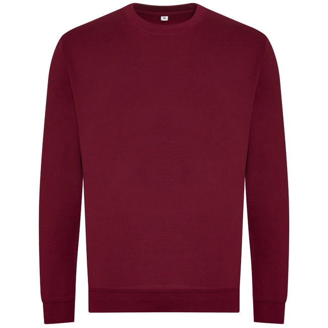 Burgundy - Front - Awdis Mens Organic Sweatshirt