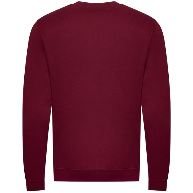 Burgundy - Back - Awdis Mens Organic Sweatshirt