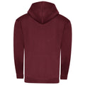 Burgundy - Back - Awdis Mens Organic Full Zip Hoodie