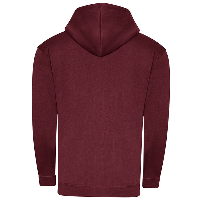 Burgundy - Back - Awdis Mens Organic Full Zip Hoodie