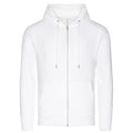 Arctic White - Front - Awdis Mens Organic Full Zip Hoodie