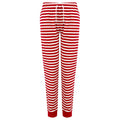 Red-White - Front - SF Womens-Ladies Stripe Lounge Pants
