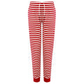 Red-White - Front - SF Womens-Ladies Stripe Lounge Pants