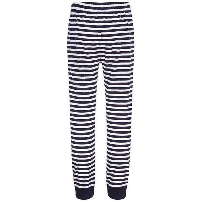 Navy-White Stripe - Back - SF Minni Childrens-Kids Lounge Pants
