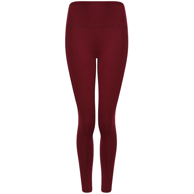 Burgundy - Front - Tombo Womens-Ladies Core Pocket Leggings