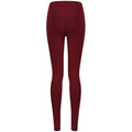 Burgundy - Back - Tombo Womens-Ladies Core Pocket Leggings