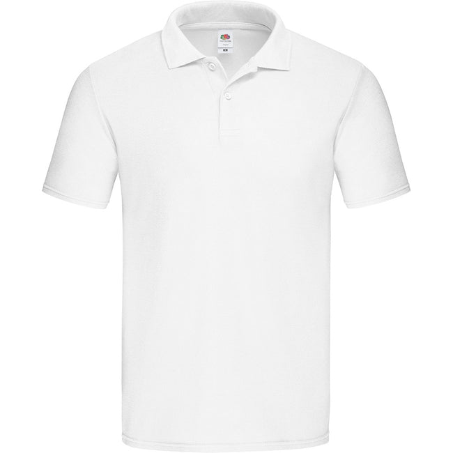 White - Front - Fruit of the Loom Mens Original Pique Polo Shirt