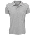 Grey Marl - Front - SOLS Mens Planet Pique Organic Polo Shirt