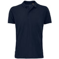 French Navy - Front - SOLS Mens Planet Pique Organic Polo Shirt