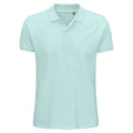 Arctic Blue - Front - SOLS Mens Planet Pique Organic Polo Shirt