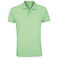Frozen Green - Side - SOLS Mens Planet Pique Organic Polo Shirt