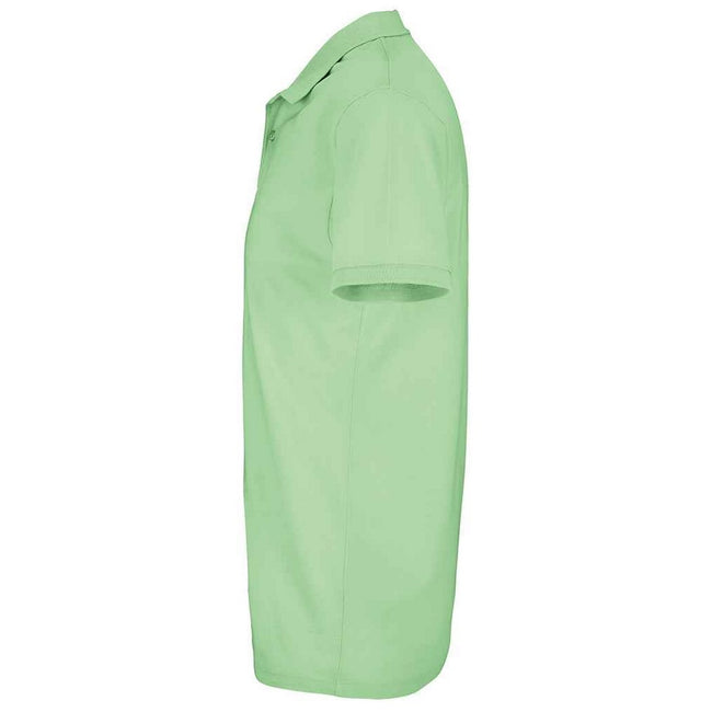 Frozen Green - Pack Shot - SOLS Mens Planet Pique Organic Polo Shirt