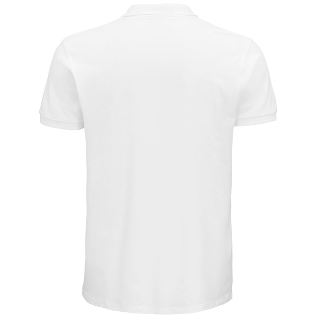White - Back - SOLS Mens Planet Pique Organic Polo Shirt