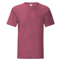 Heather Burgundy - Front - Fruit Of The Loom Mens Iconic T-Shirt (Pack Of 5)