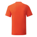 Flame Orange - Back - Fruit Of The Loom Mens Iconic T-Shirt (Pack Of 5)