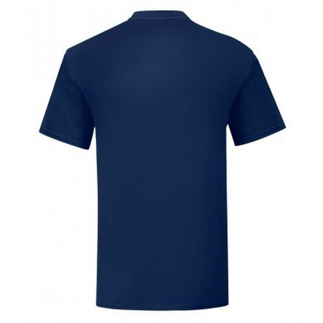 Navy - Back - Fruit Of The Loom Mens Iconic T-Shirt (Pack Of 5)