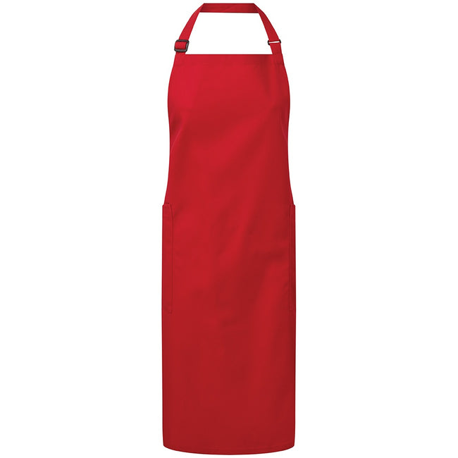 Red - Front - Premier Organic Fairtrade Certified Recycled Full Apron
