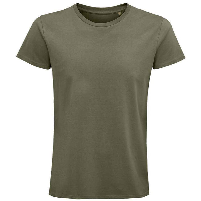 Khaki - Front - SOLS Unisex Adult Pioneer Organic T-Shirt